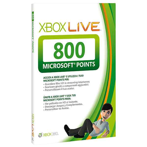 Tarjeta Xbox Live 800 Puntos Xbox 360